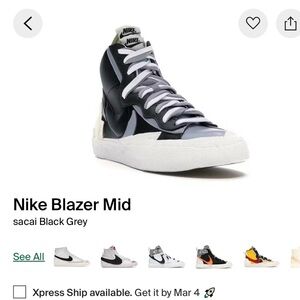Nike Blazer Mid sacai Black Grey